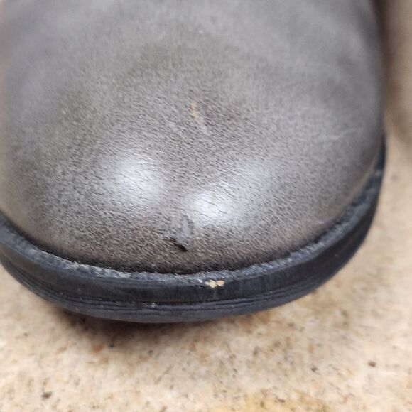 American Rag Cadee Ankle Boots Brown grey Faux Leather Side Zips Womens 8 M - Picture 5 of 14